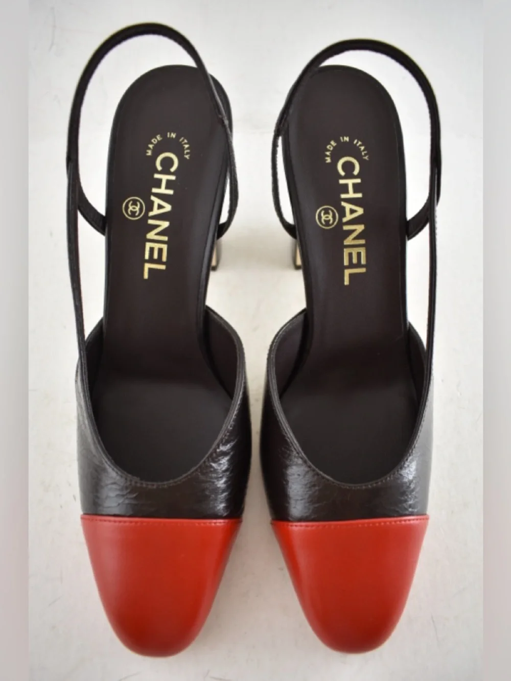 Chanel 26S Blazy Dark Brown Red CC Coco Sling Slingback Block Heel Pump 40c - Picture 11 of 16